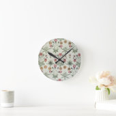 William Morris Daisy Floral Wallpaper Pattern Runde Wanduhr (Zuhause)
