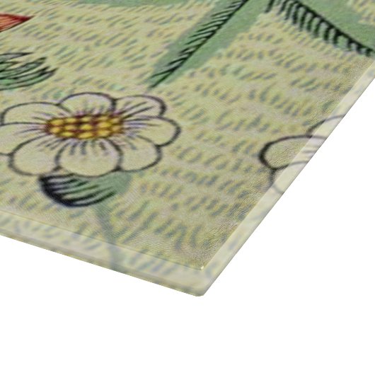 William Morris Daisy Floral Wallpaper Pattern Schneidebrett (Ecke)