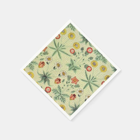 William Morris Daisy Floral Wallpaper Pattern Serviette (Ecke)