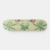 William Morris Daisy Floral Wallpaper Pattern Skateboard (Horizontal)