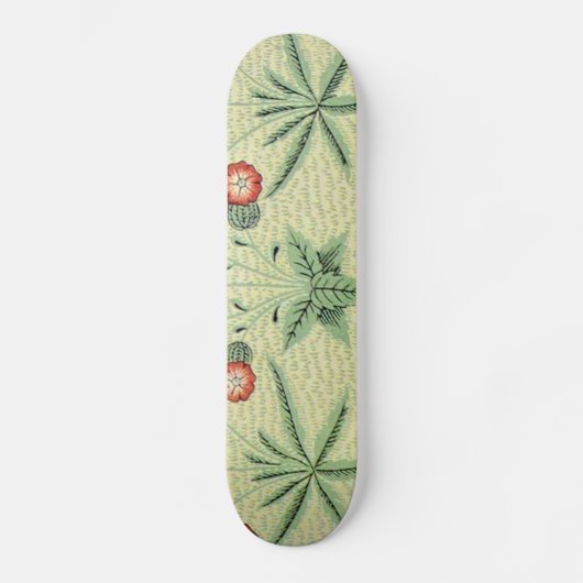 William Morris Daisy Floral Wallpaper Pattern Skateboard (Vorderseite)