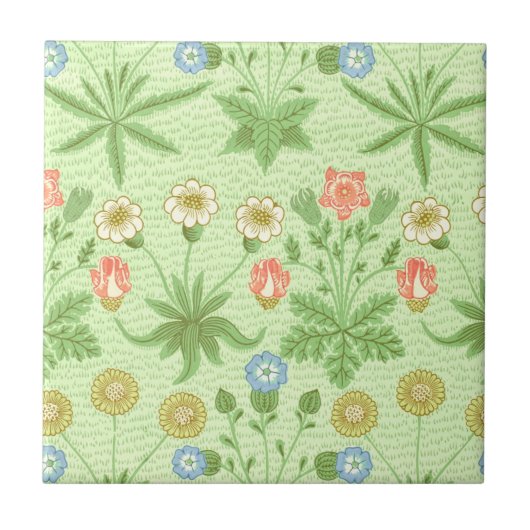William Morris Daisy-Muster Fliese (Vorderseite)