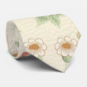 William Morris Daisy Pattern Retro Floral Elegant Krawatte (Gerollt)