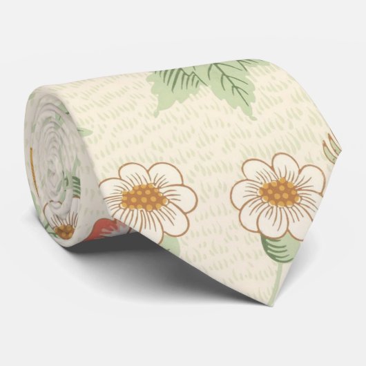 William Morris Daisy Pattern Retro Floral Elegant Krawatte (Gerollt)