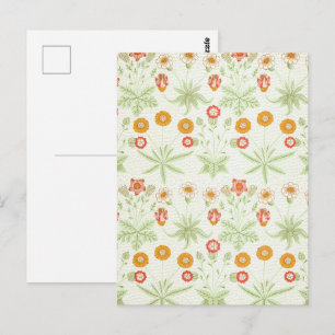 William Morris Daisy Vintage Botanisches Muster Postkarte