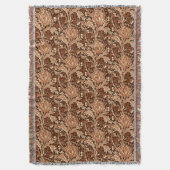 William Morris Damask, Brown & Beige Decke (Vorderseite Vertikal)