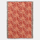 William Morris Damask, Deep Orange Decke (Vorderseite Vertikal)