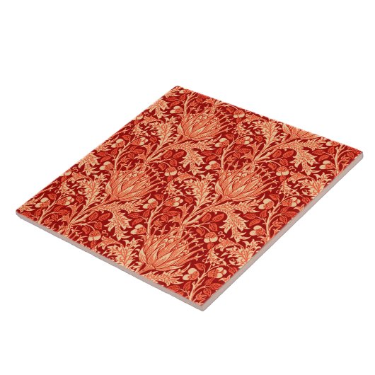 William Morris Damask, Deep Orange Fliese (Seite)