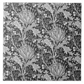 William Morris Damask, Dunkelgrau Fliese (Vorderseite)