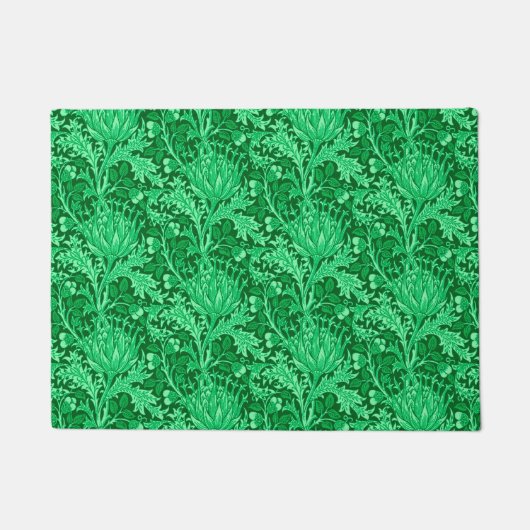 William Morris Damask, Emerald Green Fußmatte (Vorderseite)