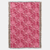 William Morris Damask, Fuchsia Pink Decke (Vorderseite Vertikal)