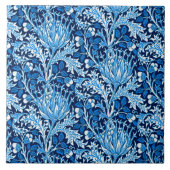 William Morris Damask, Navy & White Fliese (Vorderseite)