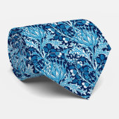 William Morris Damask, Navy & White Krawatte (Gerollt)