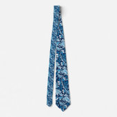 William Morris Damask, Navy & White Krawatte (Rückseite)