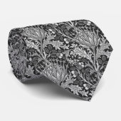 William Morris-Damast, dunkelgrau Krawatte (Gerollt)