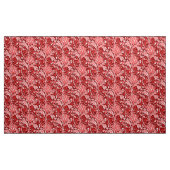 William Morris-Damast, dunkelrot u. weiß Stoff (Yard (91,4 cm))