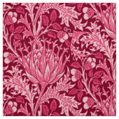 William Morris-Damast, Fuchsien-Rosa Stoff (Muster)