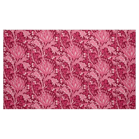 William Morris-Damast, Fuchsien-Rosa Stoff (Fat Quarter (45,7 x 55,9 cm))