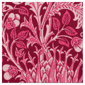 William Morris-Damast, Fuchsien-Rosa Stoff (Nahaufnahme)