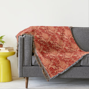 William Morris-Damast, tief Orange Decke