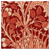 William Morris-Damast, tief Orange Stoff (Nahaufnahme)