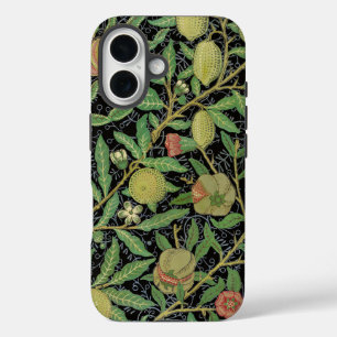 William Morris Dark Granatapfel Fruchtmuster iPhone 16 Hülle