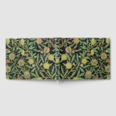 William Morris Dark Granatapfel Fruchtmuster Gästebuch (Voll)
