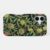 William Morris Dark Granatapfel Fruchtmuster iPhone 16 Hülle (Rückseite (Horizontal))