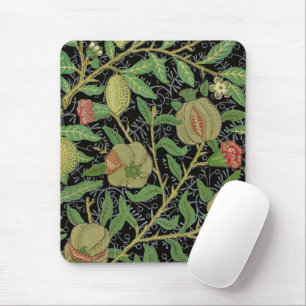 William Morris Dark Granatapfel Fruchtmuster Mousepad