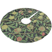 William Morris Dark Granatapfel Fruchtmuster Polyester Weihnachtsbaumdecke (Schrägansicht)