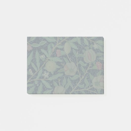 William Morris Dark Granatapfel Fruchtmuster Post-it Klebezettel (Vorderseite)