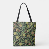 William Morris Dark Granatapfel Fruchtmuster Tasche (Rückseite)