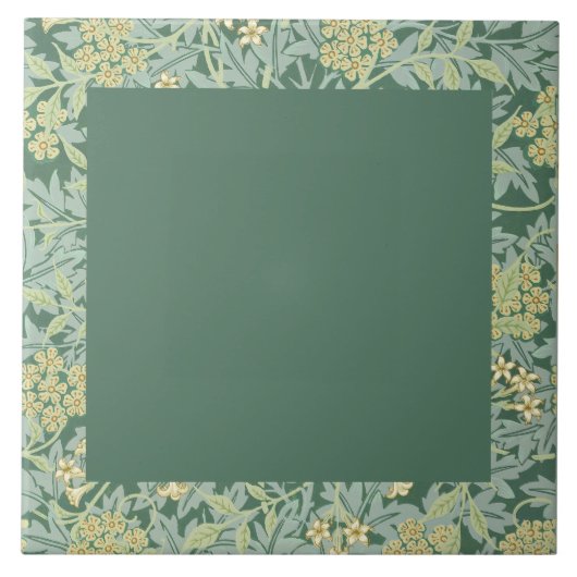 William Morris, Dark Green und Jasmine Pattern, Fliese (Vorderseite)