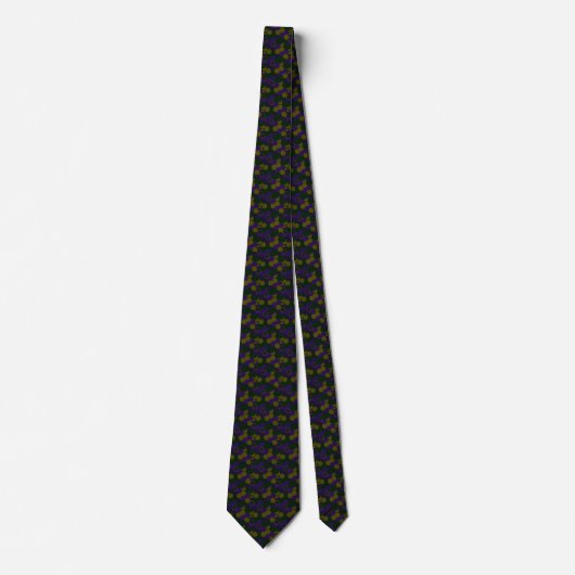 William Morris Dark Hex Mesh Satin Necktie Krawatte (Vorderseite)