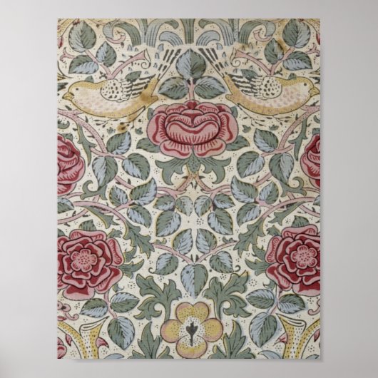 William Morris - Das Muster der Rose Poster (Vorne)