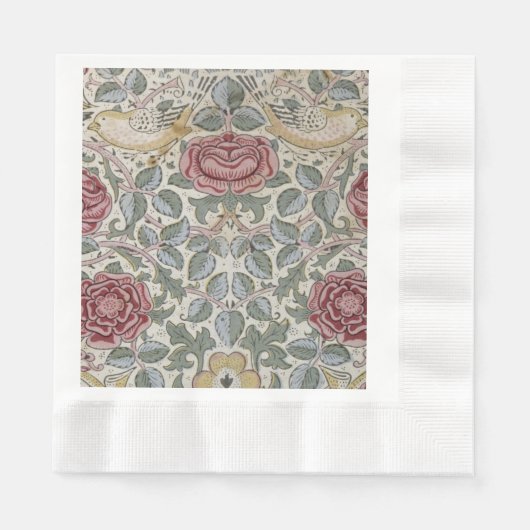 William Morris - Das Muster der Rose Serviette (Vorderseite)