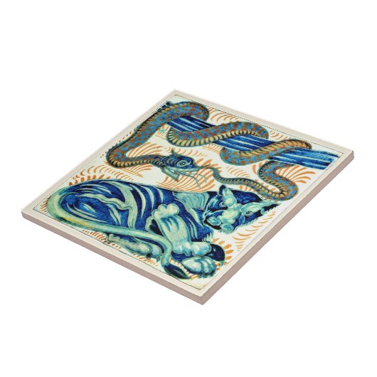 William * Morris De Morgan Snake Tiger | Fliese (Seite)