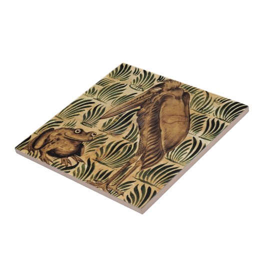 William * Morris De Morgan Stork Bird Frog | Fliese (Seite)