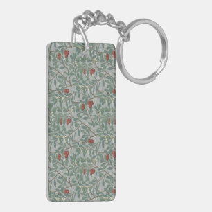 William Morris Decorative Art Arbutus Muster Schlüsselanhänger