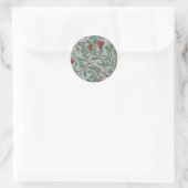 William Morris Decorative Art Arbutus Pattern Runder Aufkleber (Tasche)