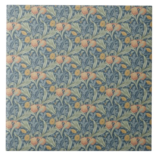 William Morris Decorative Art Iris Pattern Fliese (Vorderseite)