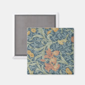 William Morris Decorative Art Iris Pattern Magnet (Vorderseite/Rückseite)