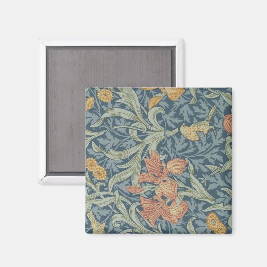 William Morris Decorative Art Iris Pattern Magnet (Vorderseite/Rückseite)