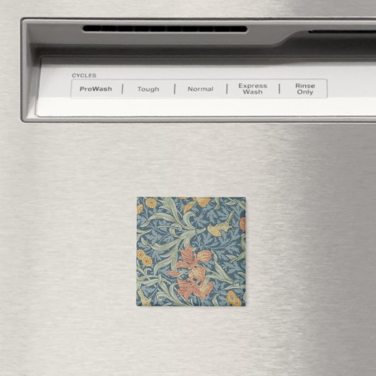 William Morris Decorative Art Iris Pattern Magnet (In Situ (Geschirrspüler))