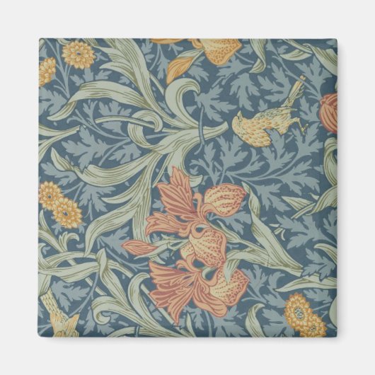 William Morris Decorative Art Iris Pattern Magnet (Vorne)