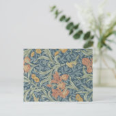 William Morris Decorative Art Iris Pattern Postkarte (Stehend Vorderseite)