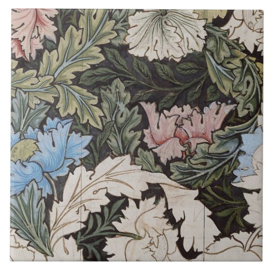 William Morris Decorative Art Wreath Pattern Fliese (Vorderseite)