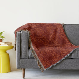 William Morris: Deep Red Acanthus Blanket Decke