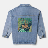 William Morris Deer by a Brook Tapesto Indigo Jeansjacke (Rückseite)