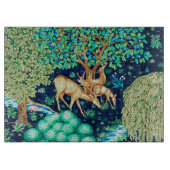 William Morris Deer by a Brook Tapesto Indigo Schneidebrett (Vorderseite)
